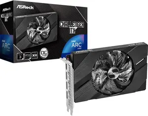 ASRock Intel Arc A380 Challenger ITX 6GB OC, 2250MHz GPU, 6GB GDDR6 96-bit, PCIe 4.0, Single Fan, 0dB Silent, DP 2.0, HDMI 2.0b