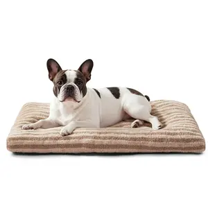 Large Dog Crate Bed with Plush Padding, Machine Washable Pet Mat featuring Non-Slip Base, Comfortable Sleeping Pad for Dogs