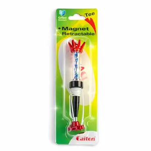 5-Pack Magnetic Retractable Golf Tees – Durable Anti-Loss Golf Tees with Anchor Cord