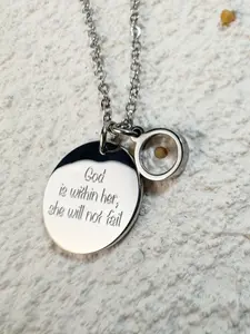 Mustard Seed Pendant Necklace, Mountain Mustard Seed Faith Encouragement Wish Necklace, Inspirational Jewelry for Hope and Belief