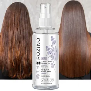 Rozino Hair Detangling Spray with Lavender Scent, Baobab Protein & Quinoa Extract, Soothes Scalp, Smooths Frizz, Suitable for All Hair Types, Jojoba, Soothing