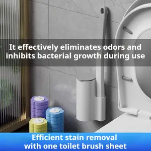 2026 New Toilet Brush Set,with 24PCS Cleaner Refills,Includes Toilet Brush&Wall-Mounted Holder&Disposable Replacement Brush Heads Kit Sanitizing&Deodorizing Cleaning Supplies Essential Household Bathroom Gadgets&Accessories A Surprise Gift for Parents