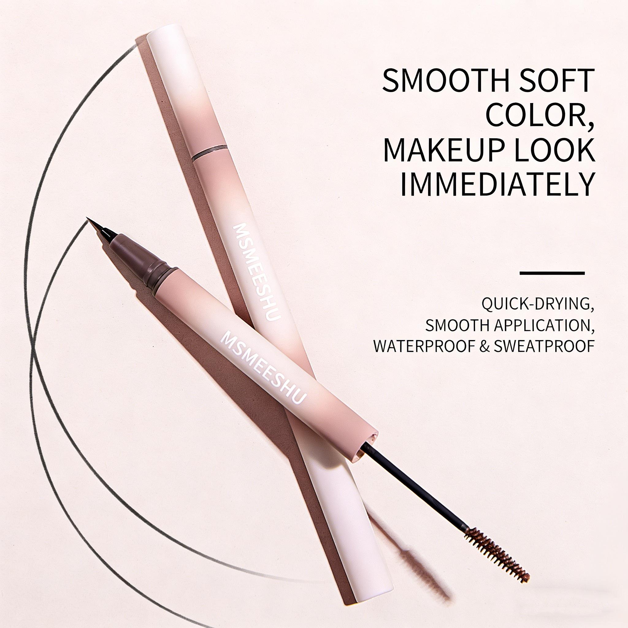 MSMESHU Dual-Ended Brow Pen – Tint & Define for Natural, Root-to-Tip Brows