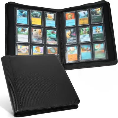 80 card binder Mini Binder, 1-Pocket Super Lightweight Zipper Holds 80+ Trading Cards, Small Cards Binder for TCG, MTG, Sports & Game Cards, Portable Gift for Girls & Collectors (Blue) : Toys loaded card pockets Vault X Binder 4 Pocket