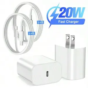 1 Set Fast Charging Adapter Kit, PD 20W Type-C Fast Charging Charger & 1m Type-C Data Cable Compatible With iPhone iPad