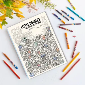 Little Doodles Graffiti Style Stress Relief Coloring Book, Coloring Gift Book, A4 Line Art Tracing Coloring Book, Adult Relaxation Healing Painting Book