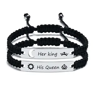 Sun and Moon Crown Couple Bracelet One Piece Couple Accessories Daily Match