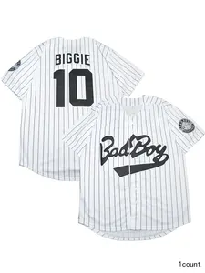 Men's Baseball Jersey 10 Bad Boy Shirt 90s Hip Hop Clothing Stitched Movie Baseball Jersey