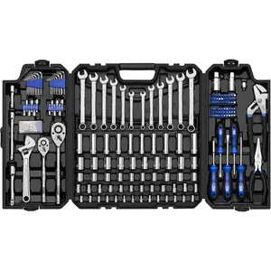 240-Piece Mechanics Tool Set, SAE/Metric Sockets and Wrenches Automotive Repair Tool Kit with Toolbox