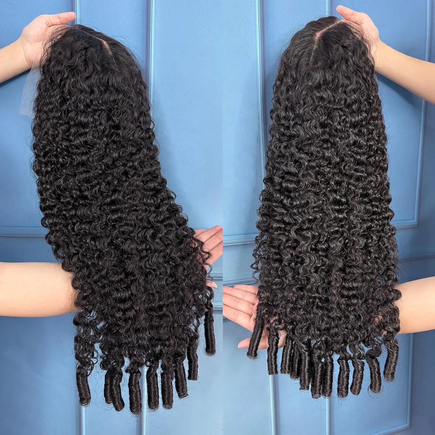 Lemoda 13x4 Burmese Curly Wig Human Hair 200 Density 13x4 Curly Lace Frontal Wigs Human Hair HD Transparent Lace Wig Pre Plucked with Baby Hair 15A Burmese Virgin Human Hair Wigs for Women