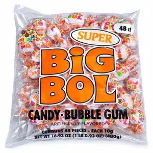 Albert's SUPER SIZE BIG BOL Candy Bubble Gum -48 Count, Sweet Snack Candies Flavor Bonbon Flavor Bonbon Old School Bubblegum Beads Bubblegum Flavored