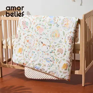 Warm Minky Dot Baby Blanket for Fall Winter - Removable Inner Liner Soothing Swaddle Receiving Blanket for Newborns & Infants, Crib & Stroller Use