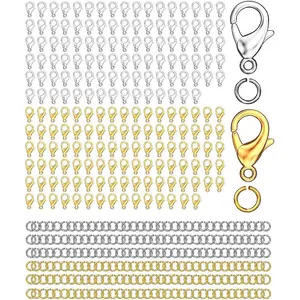 700Pcs Lobster Claw Clasps and Open Jump Rings Set,Lobster Clasps for Jewelry Making Bracelet Clasp and Closures for DIY Necklace Jewelry Anklet
