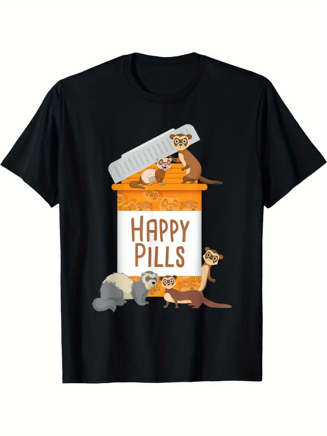 Men's Ferret Lover TShirt Casual Pet Owner Apparel unisex soft cotton short sleeve t shirt, vintage graphic casual tee for men women teens, perfect birthday holiday gift for camping travel gym daily street casual wear