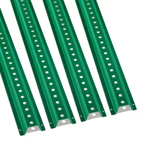VEVOR 4-Pack 8FT Galvanized Steel U-Channel Sign Posts, Heavy-Duty Corrosion-Resistant Fixed Fence Posts with Hex Bolts, Ground Insertion for Garden, Farm Traffic Intersections
