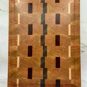 Cherry End Grain Cutting Board | Walnut Maple and Padauk Accents