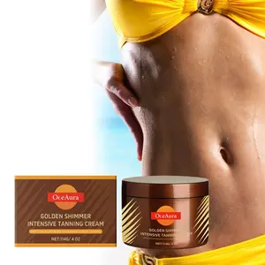 Shiny Darkening Body Cream (114g), Gentle Care for Skin, Summer Sun Protection, Even Tone, Nourishing Glow, Single Item