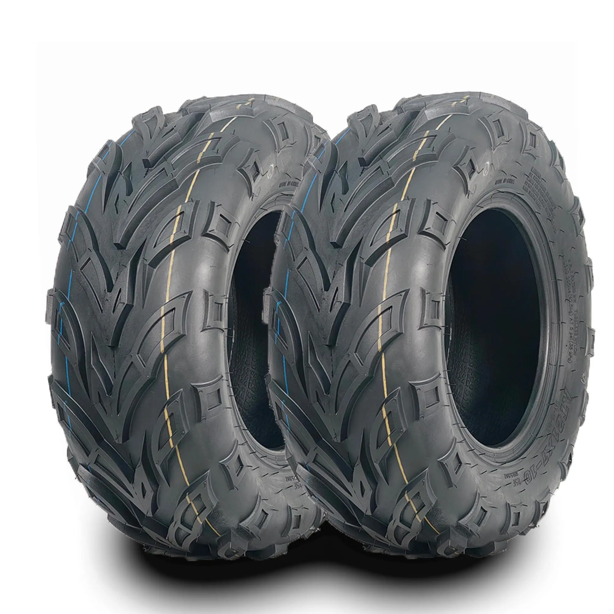 GARVEE Set of 2 Mini Bike Tire 19x7-8 ATV Mud Tires 19x7x8 Sport All Terrain 4 Ply Tubeless Tires 13mm deep tread