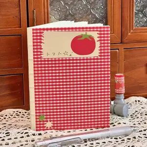 A6-Size Tomato Notebook 78 Pages Unlined Thick Memo Book, Ideal for Writing & Sketching, Perfect for Journaling & Drawing