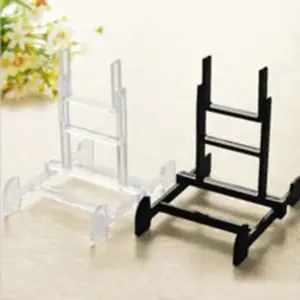 1pc Adjustable Display Stands Transparent Display Easel Bowl Plate Art Photo Picture Frame Holder Book Stands For Household
