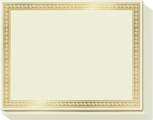 Sweetzer & Orange 50 Certificate Paper 8.5 X 11 for Printing, 180Gsm Cardstock Gold Border Award Certificates Paper for Completion of Graduation Diploma, Employee of the Month & Sports Achievements