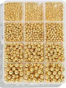 1100pcs Round Beads Set, Includes 3mm, 4mm, 6mm, 8mm, DIY Bracelet Spacers, Simple Production Supplies