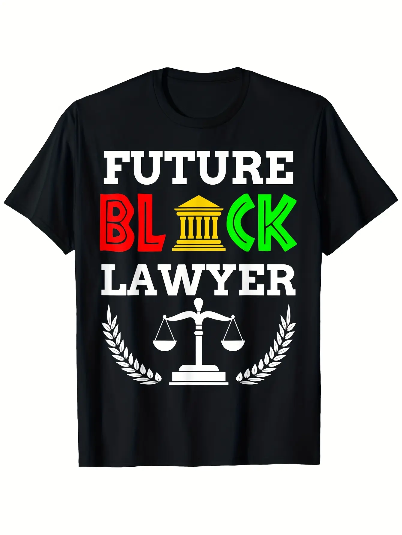 Casual Future Black Lawyer Graphic T-Shirt - Soft unisex soft cotton short sleeve t shirt, vintage graphic casual tee for men women teens, perfect birthday holiday gift for camping travel gym daily street  wear