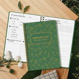 Skincare Journal, Beauty Log Book, Skin Management Notebook, Acne Improvement Tracker, Dual Coil Skincare Diary