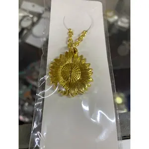 Sublimation GOLD sunflower  🌻 locket necklace