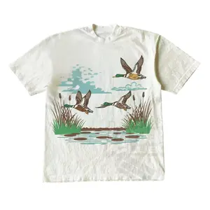 Vintage Wildlife Duck Tee, Retro Naturecore Animal Graphic Shirt, Bird Lover T-Shirt, Outdoors Aesthetic Streetwear-  Unisex S-3XL - Menswear & Womenswear - Streetwear Tops - Casual Cotton Crewneck ShortsleeveTshirt