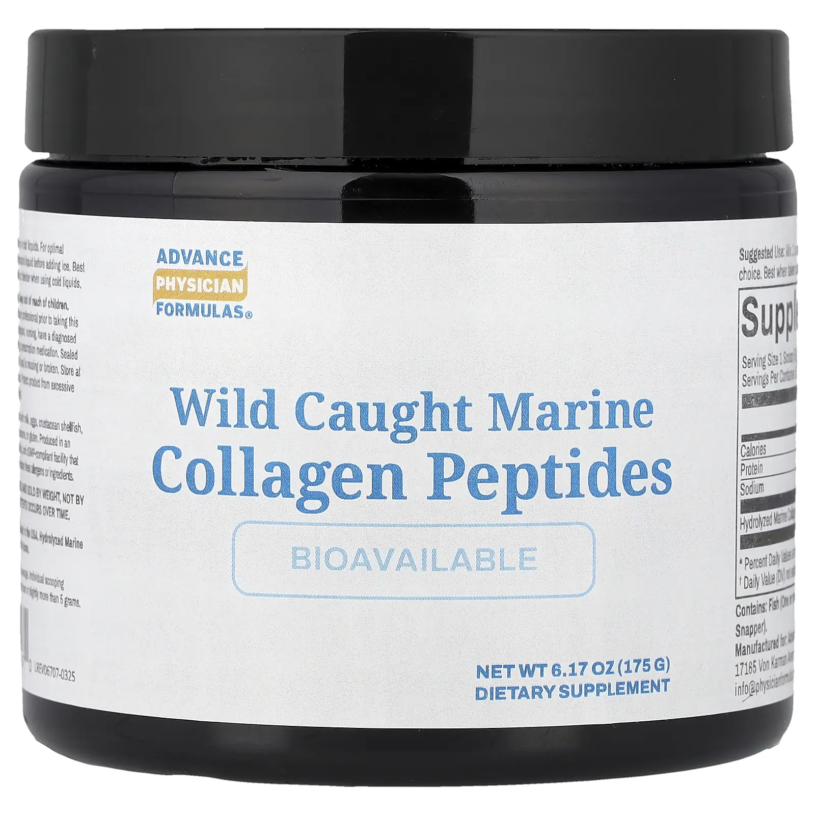Advance Physician Formulas Wild Caught Marine Collagen Peptides, 6.17 oz (175 g)