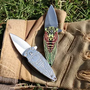 Mini Folding Pocket Knife, EDC Tiny Bone Shape Package Knife, Small Stainless Steel Blade with Titanium Alloy Handle, Ultra Compact and Lightweight for Daily Carry Tactical Survival Outdoor Portable