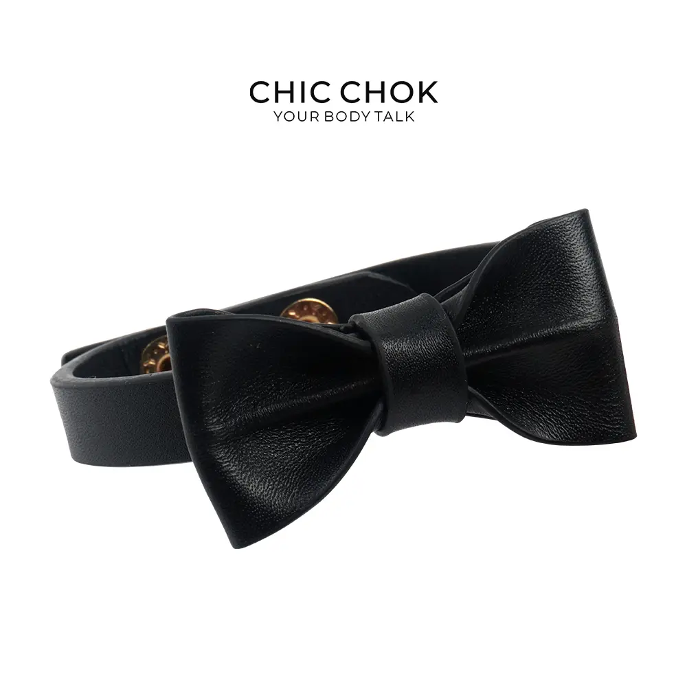 CHIC CHOK [Sugar Bow] Cute Bow Tie Style Leather Bracelet - TikTok Shop