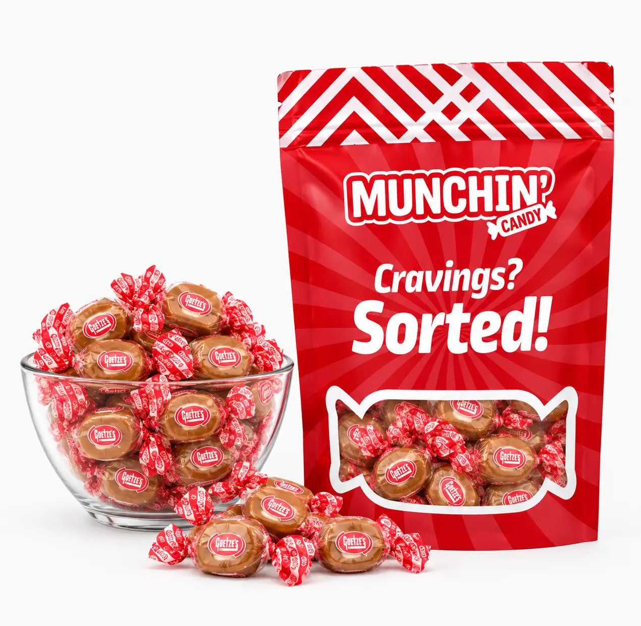 Goetze's Chewy Caramel Creams Candy Snack - Vanilla, Honey Bun, Caramel Apple, Pumpkin Pie & Strawberry Flavors - Bulk Nostalgic Treats for Halloween