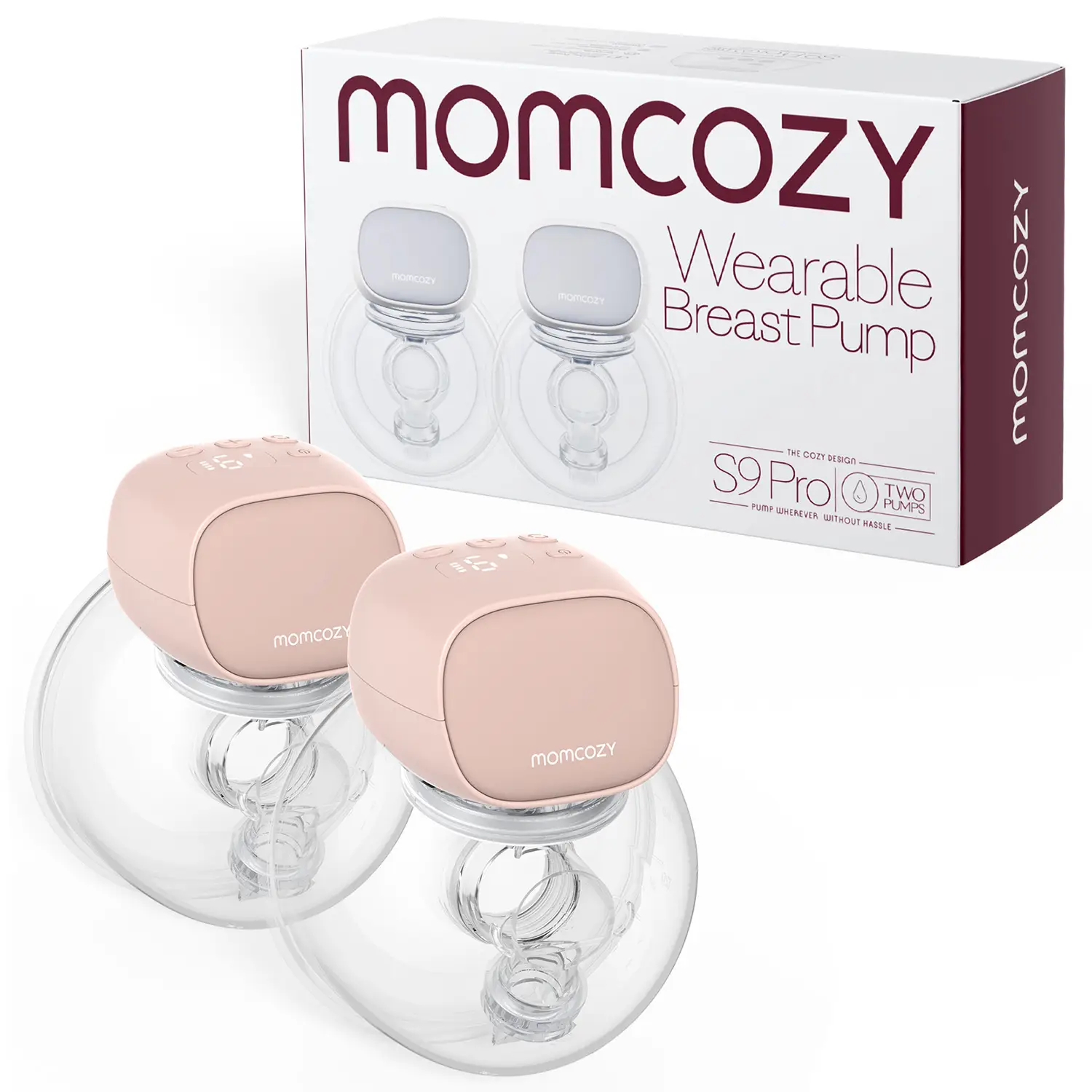 Momcozy S9 Pro Breast Pump, Upgraded Wearable Breast Pump, Hands-free Design, with LED Display, Dual-head Electric Portable Breast Pump, with 2 Modes