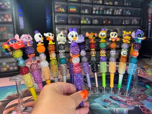 Halloween Disney Doorables Beaded Pens | Spooky Character Toppers | Handmade Novelty Pen | Trick or Treat Gift