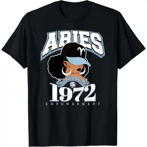 100%cotton Aries 1972 Melanated Queen T-Shirt