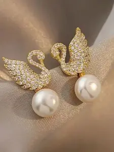 Elegant Swan Ear Studs New Trendy Women Earrings Simple Style Versatile Jewelry Accessory for All Occasions