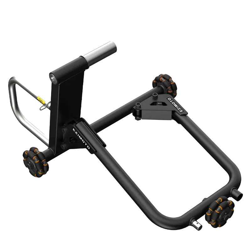 【EZIMOTO】 Universal Motorcycle Rear Stand | Heavy Duty 880LBS Paddock Lift with Omni-Directional Wheels for Sport Bikes, Easy Garage Maintenance & Repair