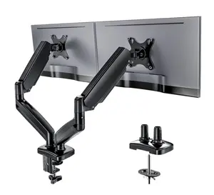 EDX Dual Monitor Stand, Adjustable Spring Desk Mount for 13-32 inch Computer Screens and Holds up to 17.6lbs