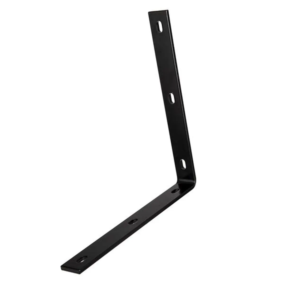Heavy Duty Metal Inside Corner Brace, 12.25 in., 1-1/2 in. Convenient Design, 1/4 in. Depth, Black, Corner Mount, Pack of 4 for Fences, Patio Covers