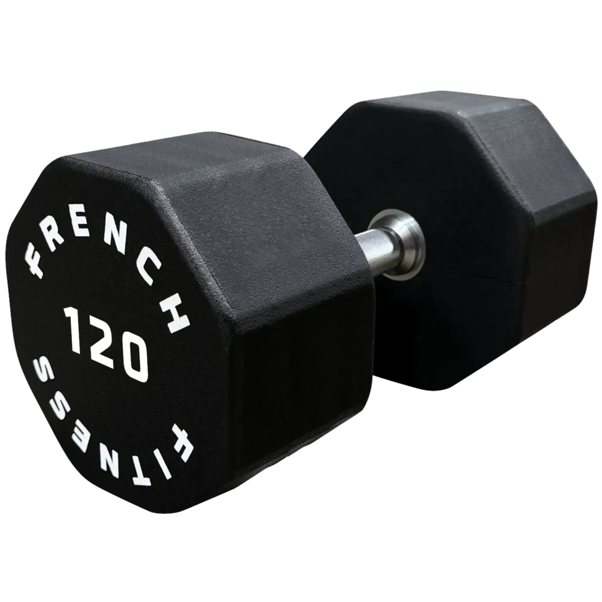 8-Sided Urethane Dumbbell, 120 lbs Single Weight - Shock-Resistant and Odorless for Resistance Training and Upper Body Workouts, Weights, Strength Training, High Quality, Dumbbells