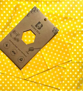 BSWXECO Sunshine Beeswax - 3 size (small, medium, large) Eco-Friendly Food Wrap