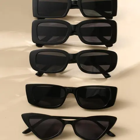 5 Pairs Minimalist Eyeglasses for Everyday Use, Fashion Cat Eye & Square Frame Eyewear, Travel Accessories, Casual Eyewear