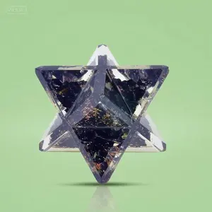 Negative Energy Protection Crystal |   Chakra Balancing Meditation Tool with Black Tourmaline |   Reusable Energy Generator for Aura Cleansing |   Spiritual Healing Stone |   Handcrafted Merkaba Sacred Geometry