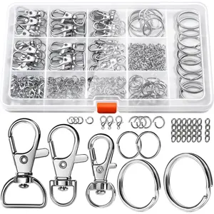265 count  Making Kit, Keychains Clips with Key Rings, Well Crafted Sturdy Key Chain Rings, Key Chain Making Kit,  Ring, Keychains Hooks, for  Crafts,