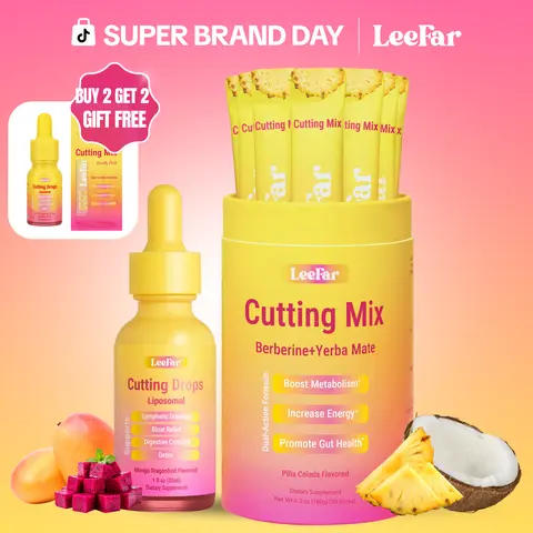 【Leefar Cutting Bundle】Leefar Cutting Mix| Piña Colada Flavor*1+Leefar Cutting Drops| Mango Dragonfruit Flavor *1