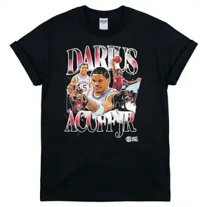 [MADE IN US] Darius Acuff Jr. Arkansas Basketball Black Shirt - Retro Action Collage Graphic Design - Ultimate Game Day Gift for Razorback Supporters