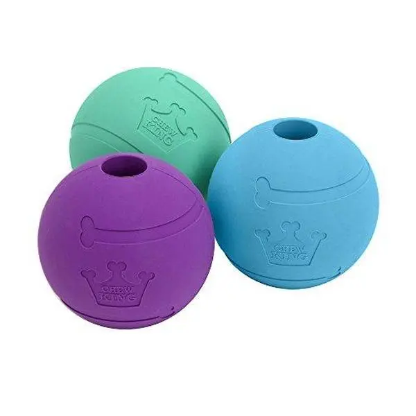 Chew King Durable Natural Rubber Fetch Balls Toy