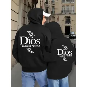 Couple Outfit Black and White Couple Pocket Sweatshirt s Hoodie Cotton Womenswear Matching Set Geometric Print Casual Style Classic Crew Neck Short Sleeve Fitted for Gifting to Friends and Couples